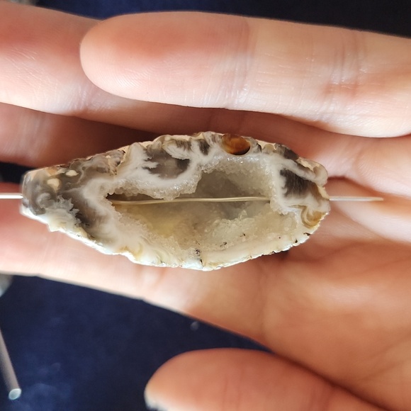 Natural Geode Agate Druzy BEADS - Picture 11 of 13